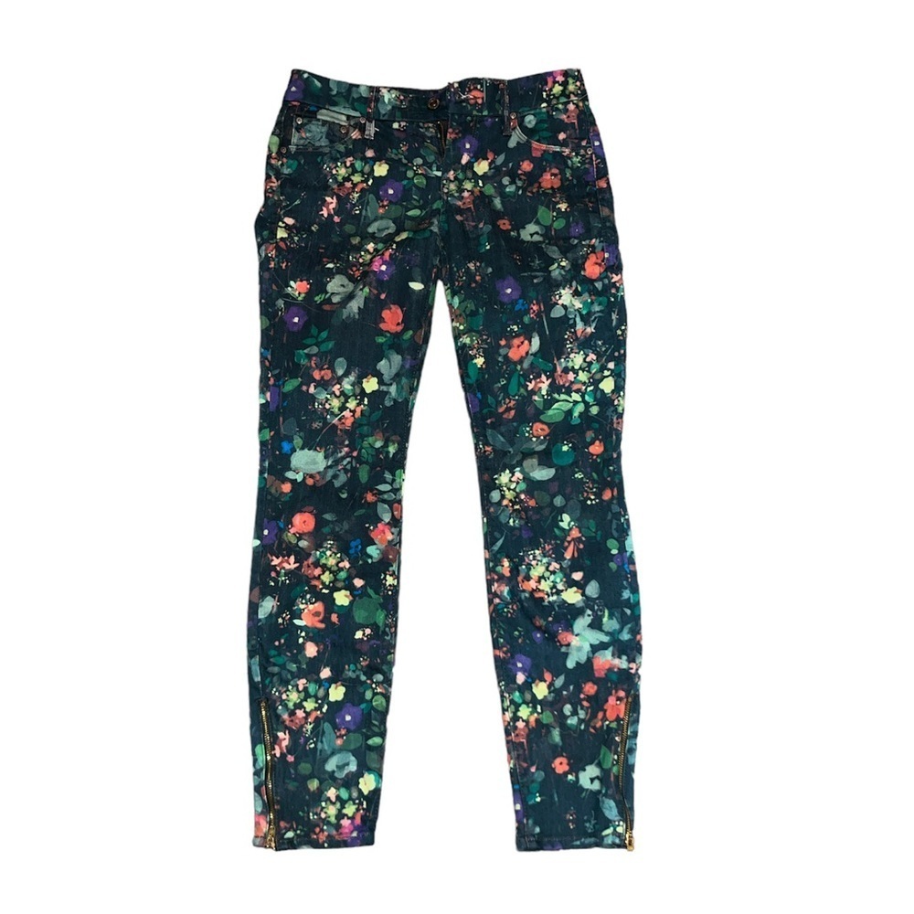 MOTHER The Looker Ankle Zip Jeans in Magical Forest